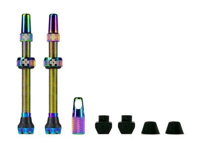 Muc-Off Tubeless Valve Kit V2 60 mm Iridescent - Leichte 7075 Aluminium Tubeless-Vent