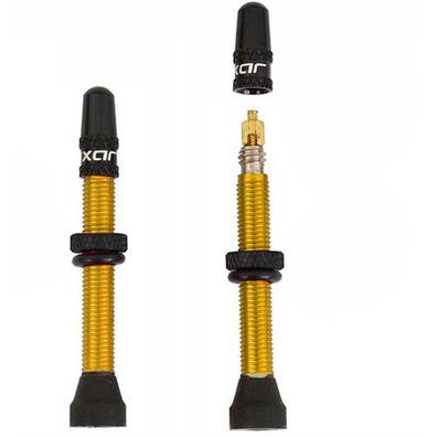 Fasi Tubeless Ventil 45mm Quaxar Aluminium Paar gold
