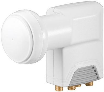 Universal Quattro LNB Weiß-Grau - digitaler SAT-LNB (DVB-S2) für den Einsatz an