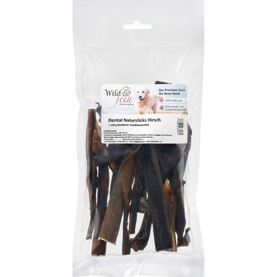 Wild & Fein Hundesnack Dental Natursticks Hirsch - 150 g