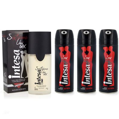 Intesa Unisex Sextreme EdT Parfum 50 ml & 3x Deodorant 125 ml