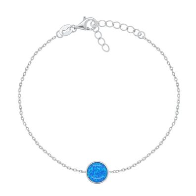 Silberarmband mit synthetischem Opal BRC124WB