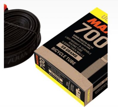 Maxxis UltraLight Fahrradschlauch 28x0.85-1.25", 23-32/622, 700x23/32C SV 48mm, Butyl