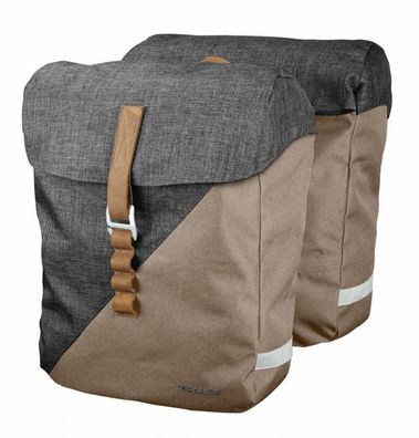 Racktime System Doppeltasche Heda sand grau mit Snapit Adapter