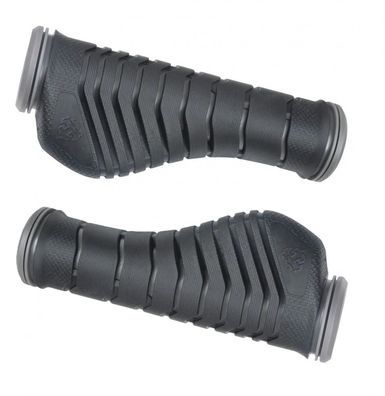 T-One Fahrradgriffe Aero 130mm schwarz/grau ergonomisch rutschfest Lenkergriffe