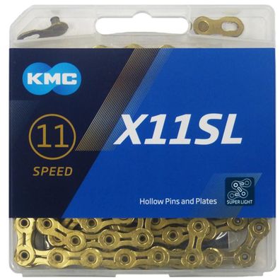 KMC Kette X11SL Ti-N Gold 1/2" x 11/128" 118 Glieder 5,65mm 11-f