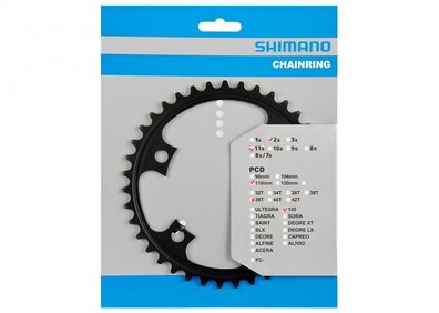 Shimano Kettenblatt 105 FC-5800 39 Zähne Schwarz - präziser Antrieb fér Rennräder