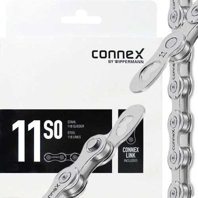 Connex Wippermann Kette 11S0 1/2" x 11/128" 118 Glieder 5,6mm 11-fach