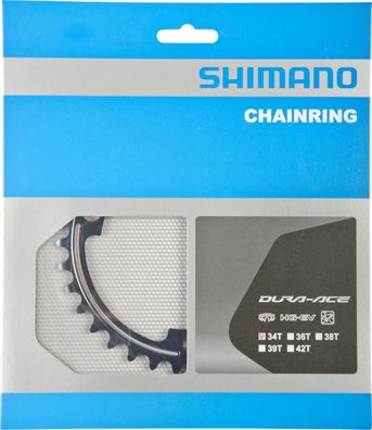 Shimano Kettenblatt DURA-ACE FC-9000 34Z Schwarz - präziser Antrieb fér Rennräder