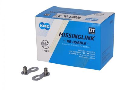 KMC MissingLink 7/8R EPT silber - Kettenschloss fér 7/8-fach Ketten - 40 Stéck WE-Ver