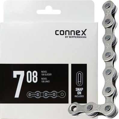Connex Kette 708 1-fach, Nickel 108 Glieder, silber
