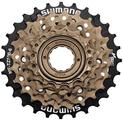 Shimano Zahnkranz HG 6-fach 14-28T MF-TZ500 bronze - Zuverlässiger Schraubzahnkranz f