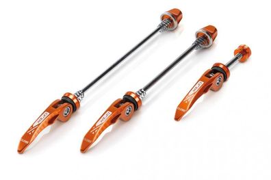 XLC Schnellspannset QR-L05, 3-teilig, orange, fér Vorder- und Hinterrad sowie Sattels