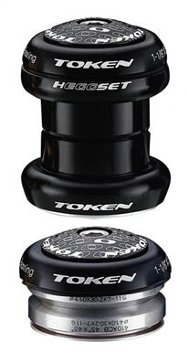 TOKEN Steuersatz hEGGset AHead 2in1 1 1/8" schwarz (34/41mm)