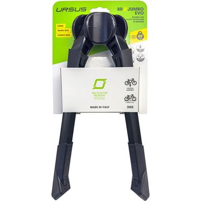 Ursus Zweibeinständer JUMBO EVO XL mit Tretkurbelschutz Aluminium H=330mm bis 29" sch