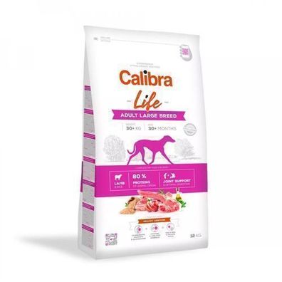 Calibra LIFE Trockenfutter für ausgewachsene Hunde großer Rassen, Lamm, 12 kg
