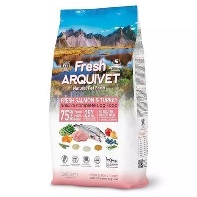 Arquivet FRESH halbfeuchtes Hundefutter mit Lachs und Pute, 10 kg