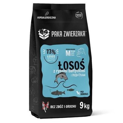 PET PAKA Lachs mit Ostseefisch M - Trockenfutter für Hunde - 9 kg