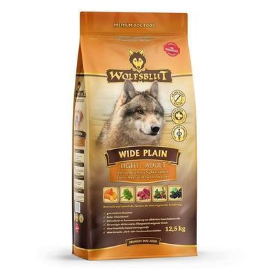 Wolfsblut Wide Plain Light Trockenfutter für ausgewachsene Hunde, 12,5 kg