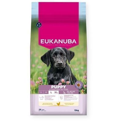 Eukanuba Puppy Large Trockenfutter für große Hunde, reich an Huhn, 15 kg
