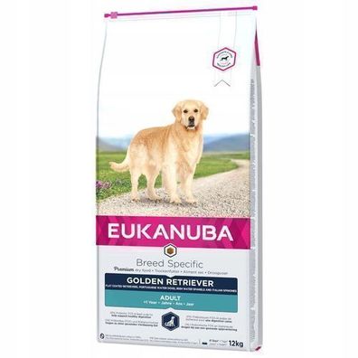 Eukanuba Golden Retriever Trockenfutter für Hunde, Huhn, 12 kg