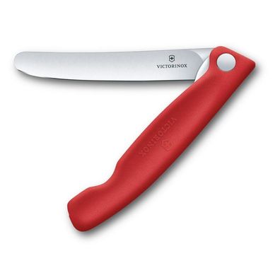 Swiss Classic, Picknick Messer, 11cm, gerade, rot, ox