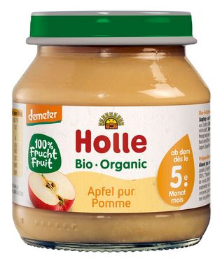 3x Holle Apfel pur 125g