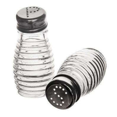Salz- und Pfefferstreuer aus Glas, 2 Stück