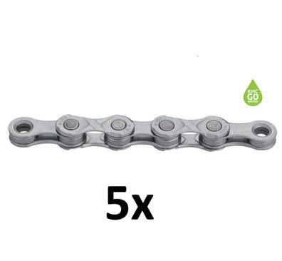 KMC Kette e10 EPT, 10-fach, 136 Glieder, dark silver, waxed, VE 5 Stück Werkstattp