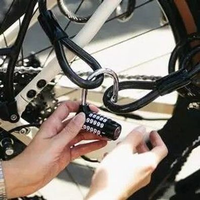 Vorhängeschloss M-WAVE 230120, mit 5 Zahlenscheiben, schwarz