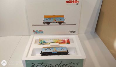Märklin H0 AC 48708 1. FC Märklin Jahreswagen 2008 "Looney Tunes" / OVP weiß