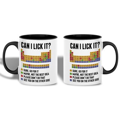 Periodensystem Tasse Can I Lick It Chemie Weihnachtsgeschenk für Chemielehrer Nerds
