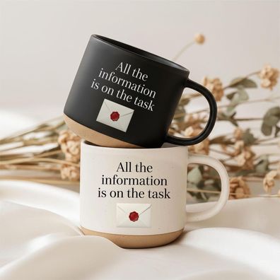 Taskmaster Tasse All The Information Is On The Task Weihnachtsgeschenk für Kollegen