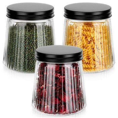 Glasbehälter für lose Produkte mit Deckel 700 ml 3 Stück