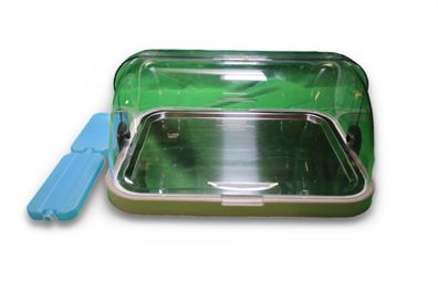 APS Buffetvitrine 9100 Rolltop mit Edelstahl-Tablett und 2 Kühlakkus