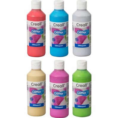 CREALL® Glitter Einzelfarben Glitzerfarbe, 250 ml