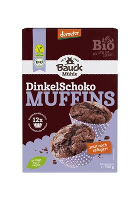 6x Bauck Mühle Dinkel Muffins Schoko Demeter 300g