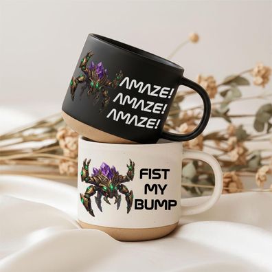 Sci-Fi Tasse Alien Rocky „Amaze!“ „Fist My Bump“ Weihnachtsgeschenk für Leseratten