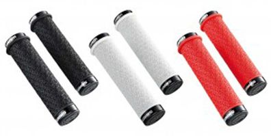 Sram Silikongriffe m. Schraubensicherung weiß, m. Doppelklemmen und End Plug