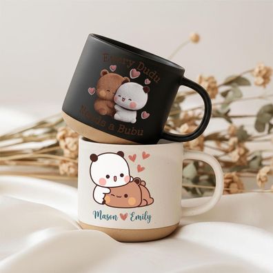 Every Dudu Needs A Bubu Tasse mit Namen Panda Bär Geschenk für Paare Valentinstag