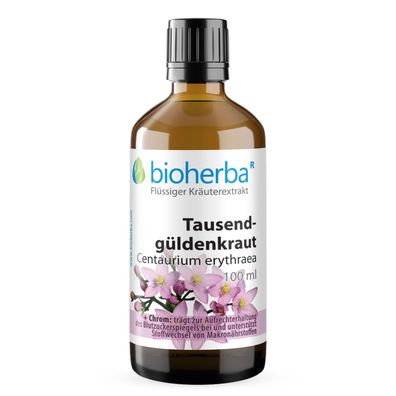 Bioherba Tausendgüldenkraut Centaurium erythraea Tropfen Tinktur