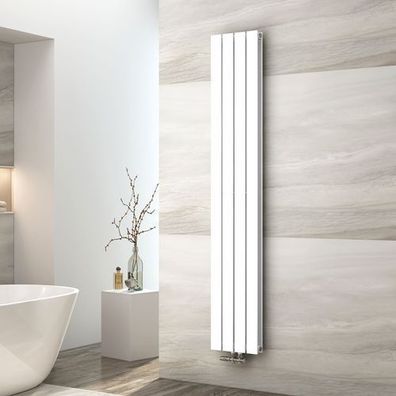 EMKE Heizkörper Doppellagig Vertikal 180x30cm Weiß 911W
