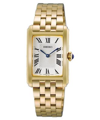 Seiko Damenuhr Quarz Rechteckig Goldfarben HGG001P1