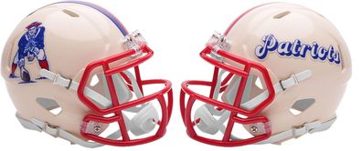 NFL Mini Helm New England Patriots Retro Style Speed Footballhelm 095855030654