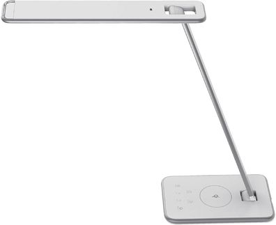 Unilux LED Schreibtischlampe Jazz, dimmbar, USB und Qi Ladefunktion, weiß [Energiekla
