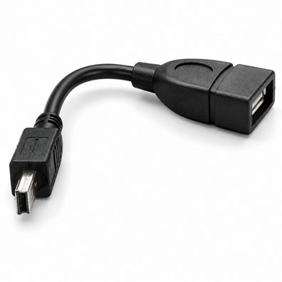 K21 mini USB Stecker auf USB A Buchse OTG Kabel Adapter 10cm für USB-Stick Radio