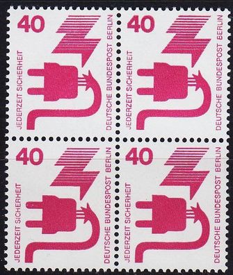 Germany BERLIN [1971] MiNr 0407 A ( * */mnh ) [01] Unfall 4er