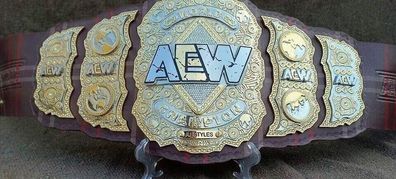 Wrestling Championship Gürtel 4mm Echtleder Messing Replik 50 Zoll Erwachsene