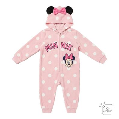 Disney Minnie Einteiliger Pyjama Kinder mit Applikationen für Nacht Zuhause und