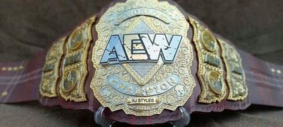 3-Layer Wrestling Championship Gürtel 4mm Echtleder Messing Replik 50 Zoll